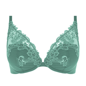 Simone Perele 15C319 Vert Garden Saga Sheer Plunge Underwire Bra myselflingerie.com